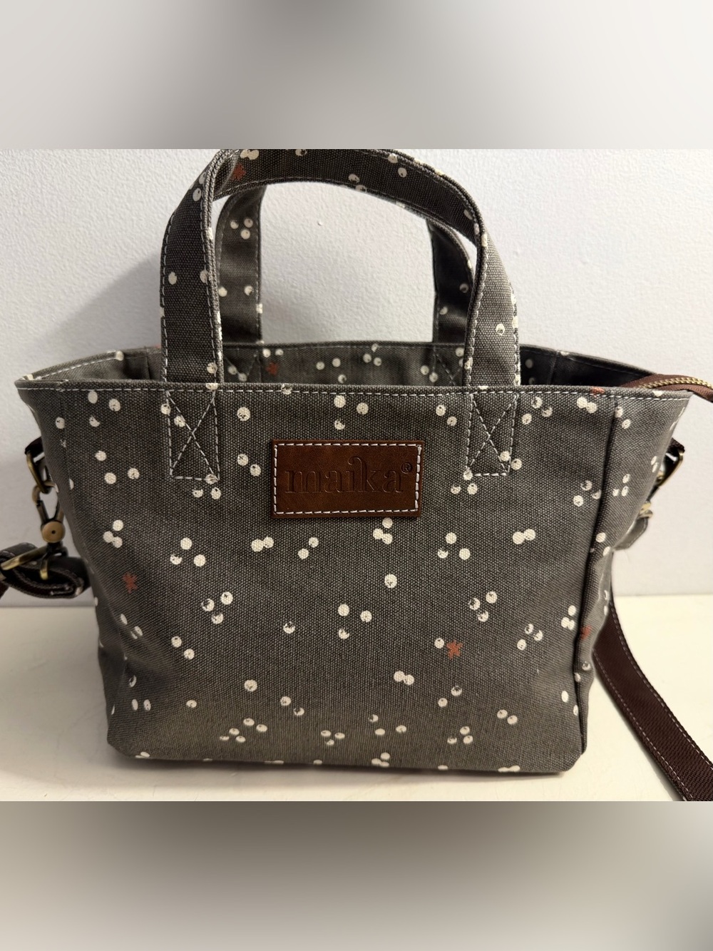 Maika canvas mini tote.